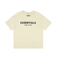 Fear Of God Essentials Core Logo Oversized T‑Shirt Cream