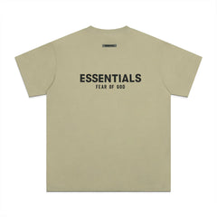 Fear Of God Essentials Core Logo Oversized T‑Shirt Sand Beige