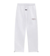 Fear Of God Essentials Hot Stamped Double Line Straight Leg Sweatpants White