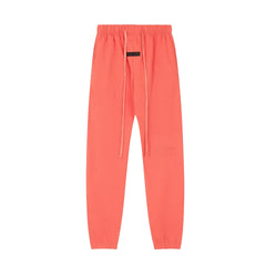 Fear Of God Essentials Double‑Line Plush Jogger Pants Coral Orange