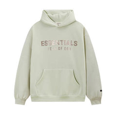 Fear Of God Essentials Hot Stamped Large Logo Pullover Hoodie Sage Green