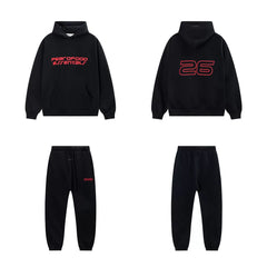 Fear Of God Essentials 26 Graphic Hoodie & Jogger Tracksuit Set Black