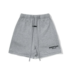 Fear Of God Essentials Logo Fleece Shorts Light Heather Grey