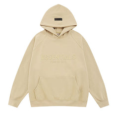 Fear Of God Essentials Tone‑on‑Tone Pullover Hoodie Cream Beige