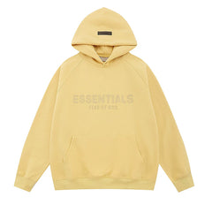 Fear Of God Essentials Tone‑on‑Tone Pullover Hoodie Pale Yellow