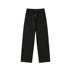 **Fear Of God Essentials Logo Wide‑Leg Sweatpants Black