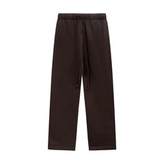 Fear Of God Essentials Silicone Letter Straight‑Leg Sweatpants Dark Brown