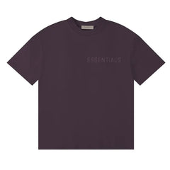 Fear Of God Essentials Chest Logo Short Sleeve T-Shirt Dark Plum