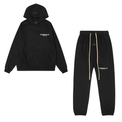Fear Of God Essentials Hoodie & Jogger Tracksuit Set Black