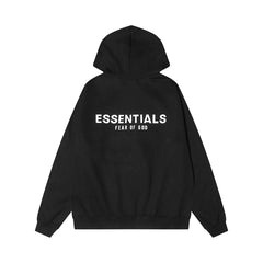 Fear Of God Essentials Back Print Hoodie Black