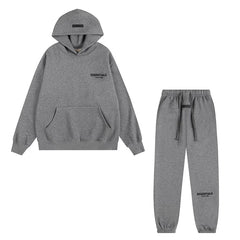 Fear Of God Essentials Hoodie Jogger Tracksuit Set Medium Heather Grey