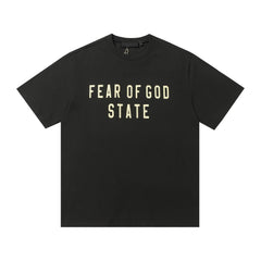 Fear Of God Essentials Fear Of God State Chest Print Short Sleeve T‑Shirt Black