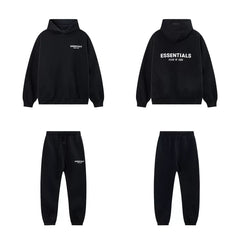 Fear Of God Essentials Hoodie Sweatpants Tracksuit Set Black