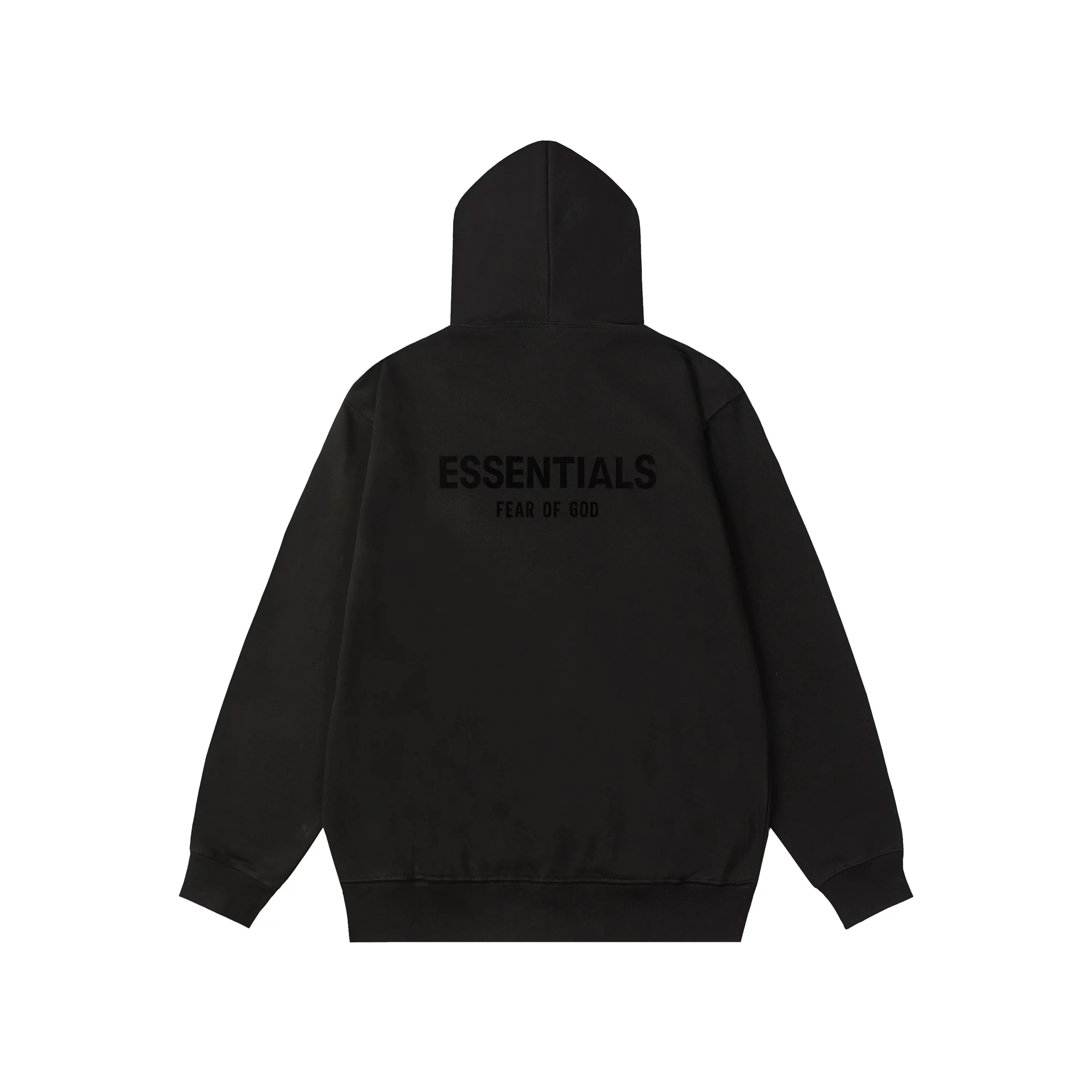 Fear Of God Essentials Big Back Logo Pullover Hoodie Black