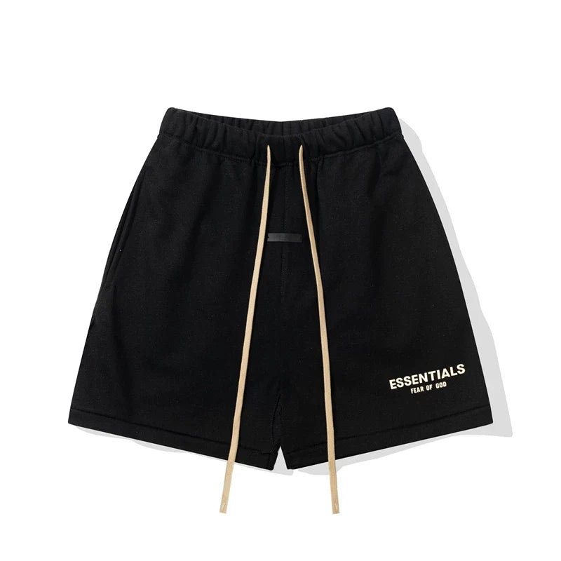 Fear Of God Essentials Logo Fleece Shorts Black