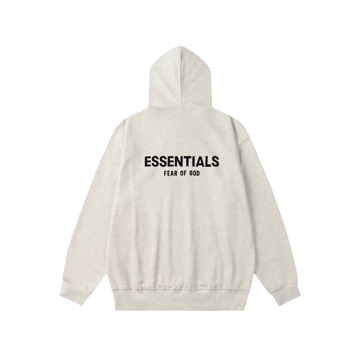 Fear Of God Essentials Big Back Logo Pullover Hoodie Light Oat Heather