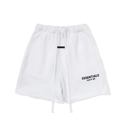 Fear Of God Essentials Logo Fleece Shorts White