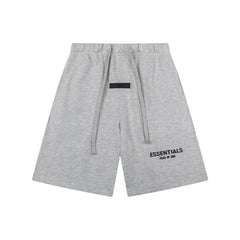 Fear Of God Essentials Logo Fleece Shorts Light Heather Grey
