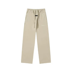 Fear Of God Essentials Tone‑on‑Tone Text Logo Straight‑Leg Sweatpants Cream Beige