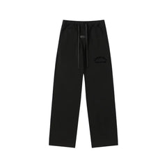 Fear Of God Essentials Arched Logo Straight‑Leg Sweatpants Black