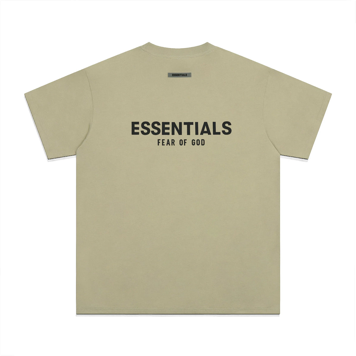 Fear Of God Essentials Core Logo Oversized T‑Shirt Sand Beige