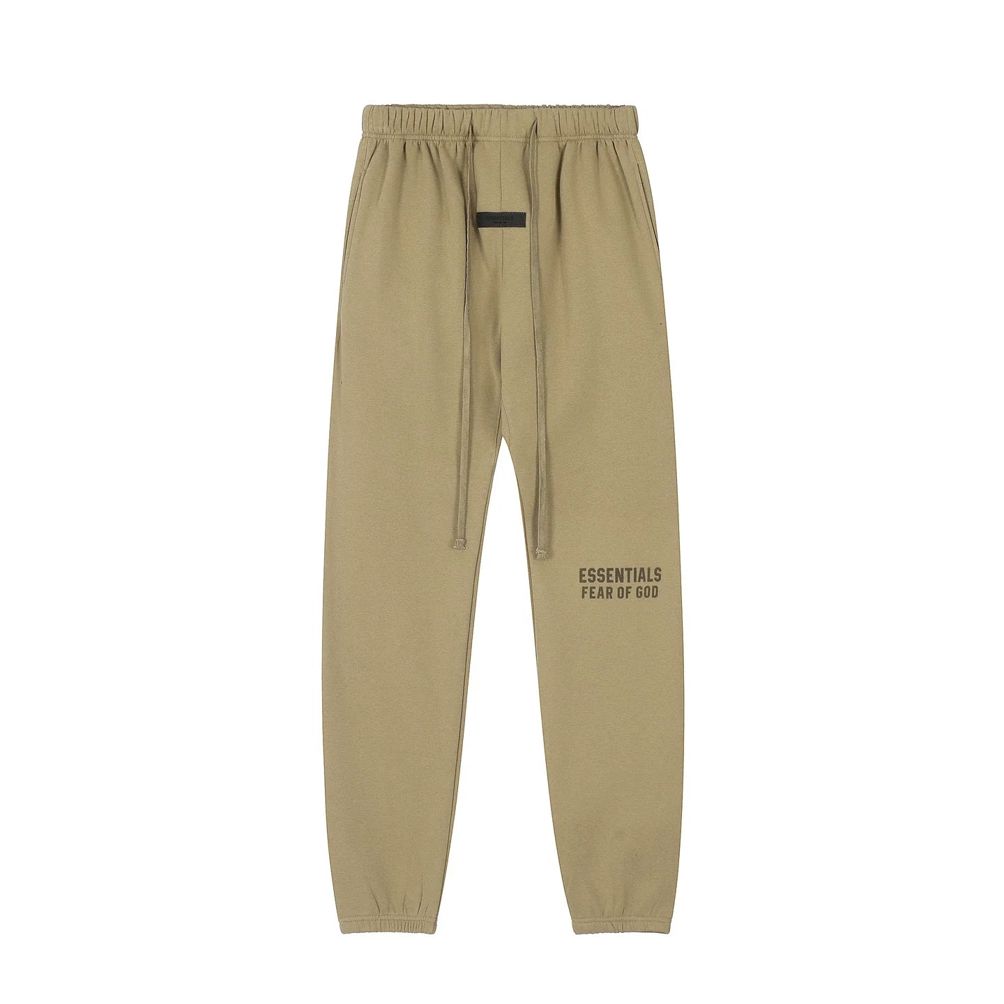 Fear Of God Essentials Double‑Line Plush Jogger Pants Khaki
