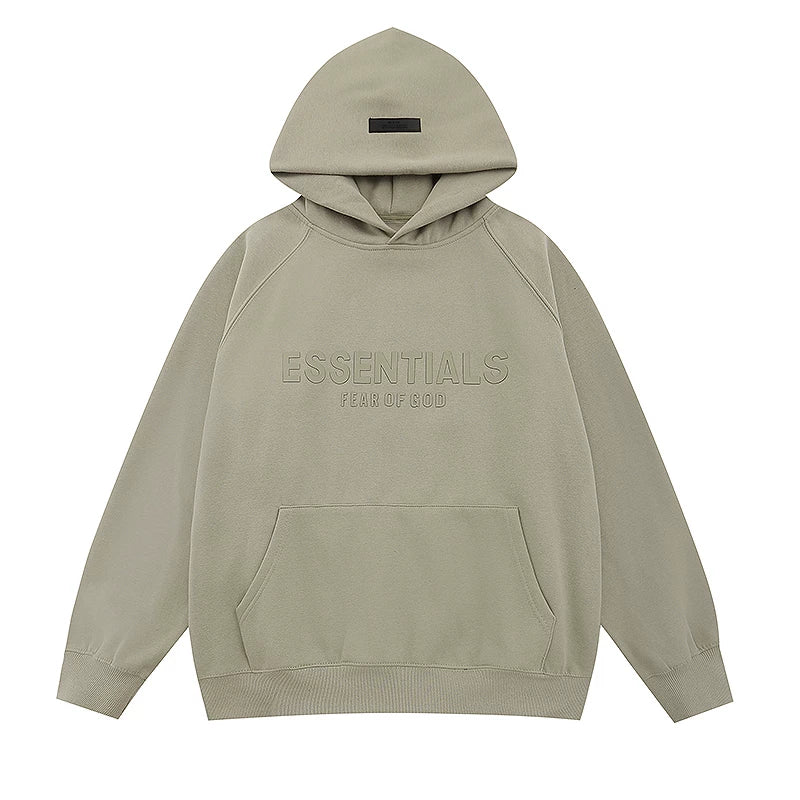 Fear Of God Essentials Tone‑on‑Tone Pullover Hoodie Taupe