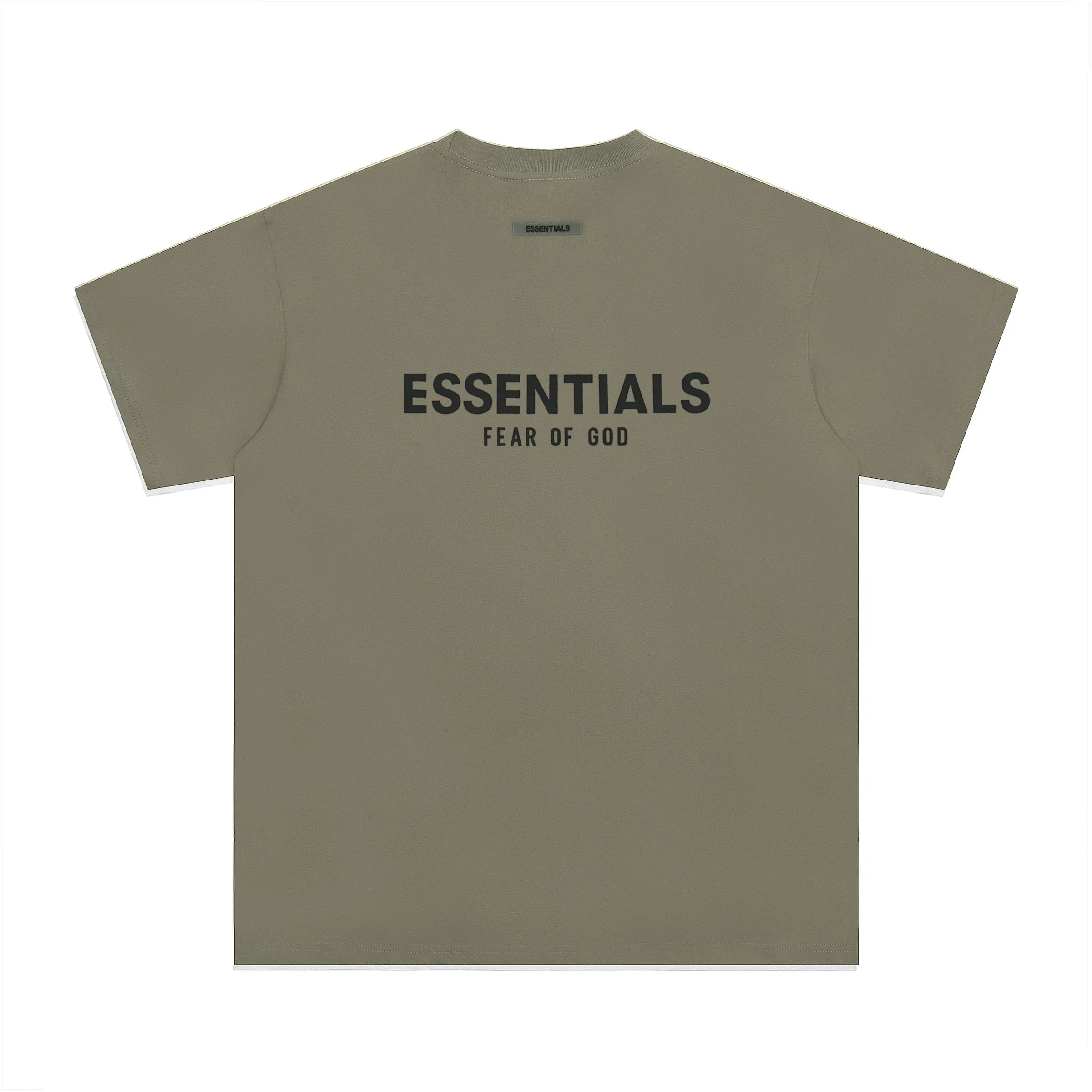 Fear Of God Essentials Core Logo Oversized T‑Shirt Olive