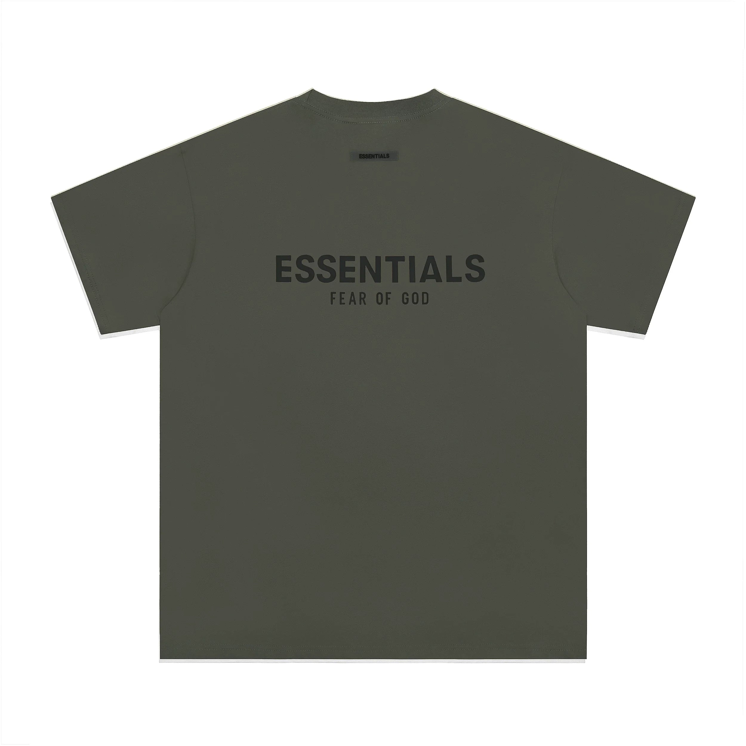 Fear Of God Essentials Core Logo Oversized T‑Shirt Dark Olive