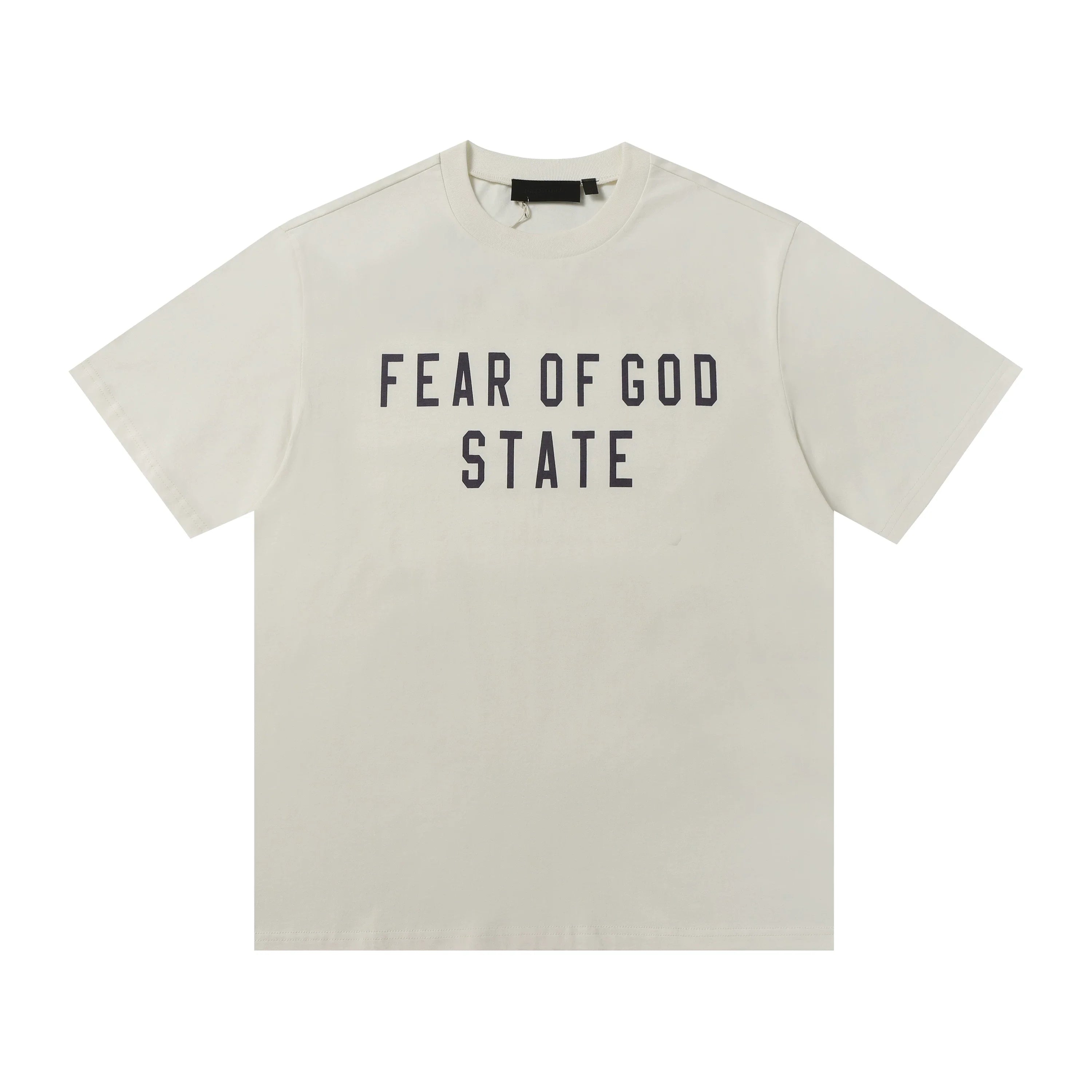 Fear Of God Essentials Fear Of God State Chest Print Short Sleeve T‑Shirt Cream