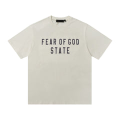 Fear Of God Essentials Fear Of God State Chest Print Short Sleeve T‑Shirt Cream