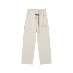 Fear Of God Essentials Tone‑on‑Tone Fear Of God Text Straight‑Leg Sweatpants Off‑White