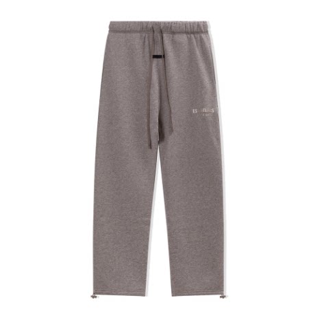 Fear Of God Essentials Hot Stamped Double Line Straight Leg Sweatpants Dark Heather Grey