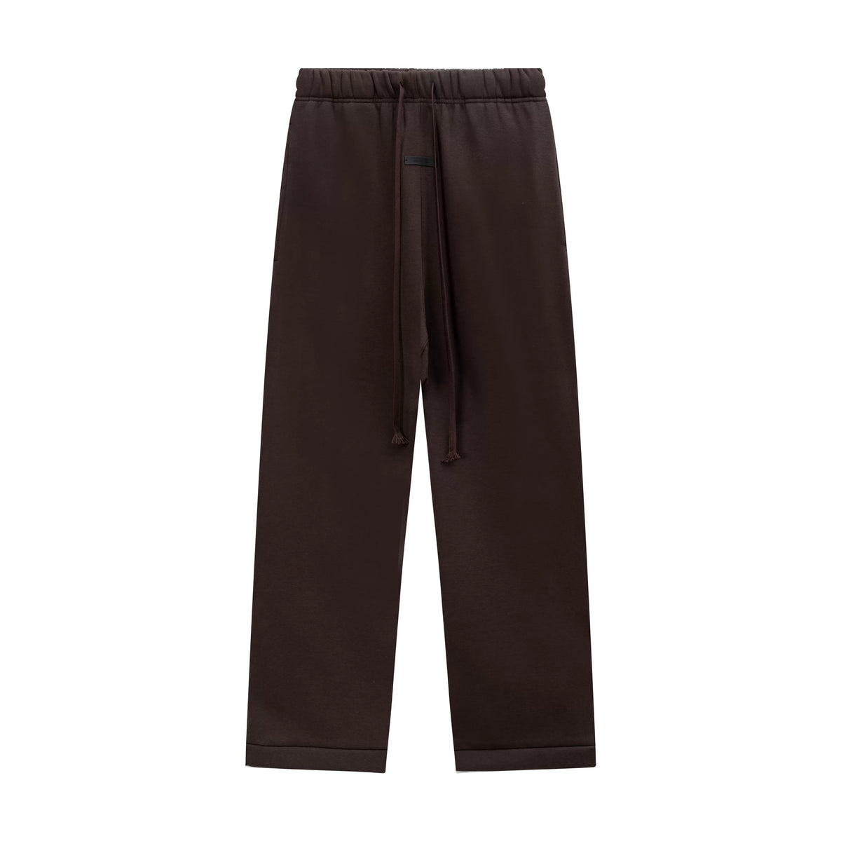 Fear Of God Essentials Silicone Letter Straight‑Leg Sweatpants Dark Brown