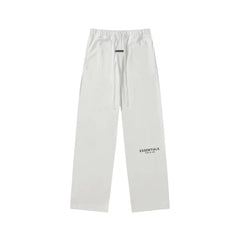 Fear Of God Essentials Contrast Text Logo Straight‑Leg Sweatpants Off‑White