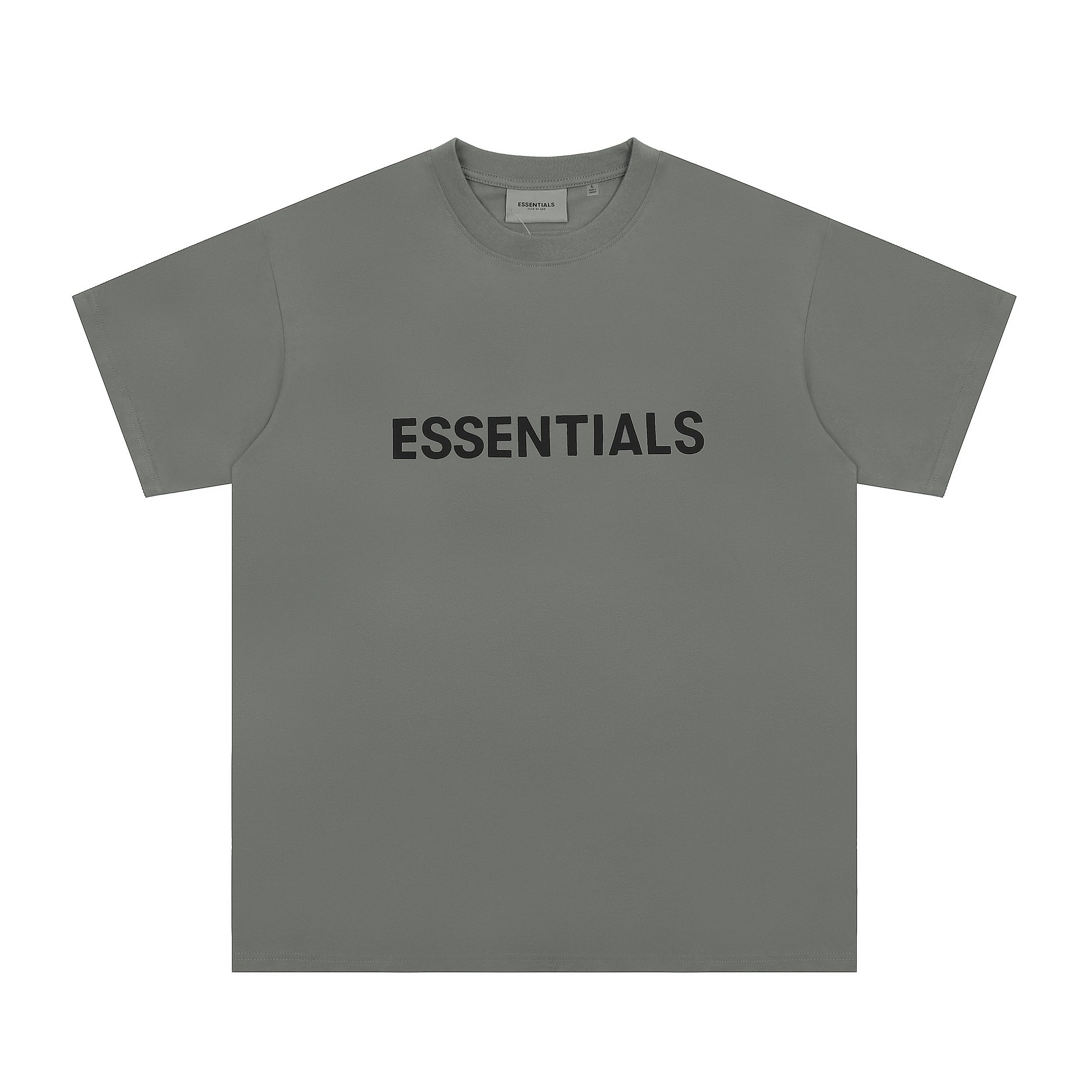Fear Of God Essentials 3D Chest Logo Short Sleeve T‑Shirt Dusty Grey