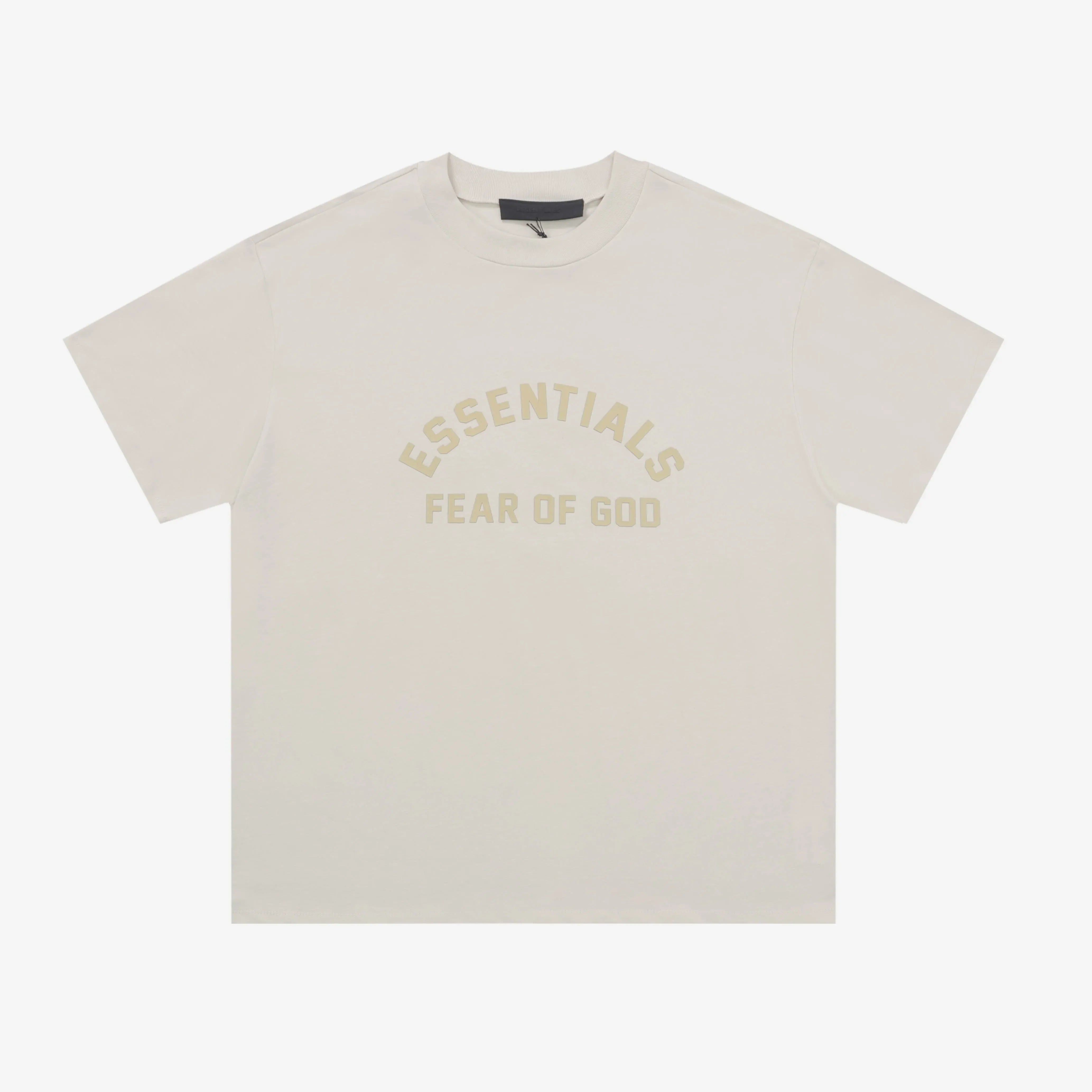 Fear Of God Essentials Arch 3D Double Line Short Sleeve T-Shirt Cream