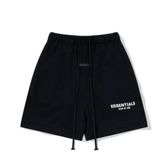 Fear Of God Essentials Logo Fleece Shorts Black