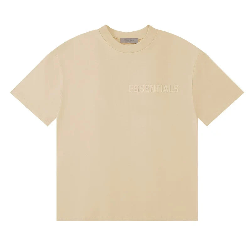 Fear Of God Essentials Chest Logo Short Sleeve T‑Shirt Soft Beige