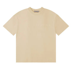 Fear Of God Essentials Chest Logo Short Sleeve T‑Shirt Soft Beige
